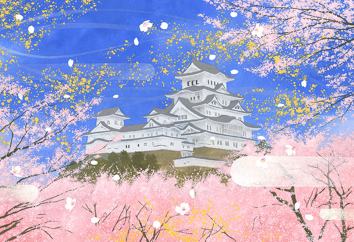 Himeji Castle in Cherry Blossom