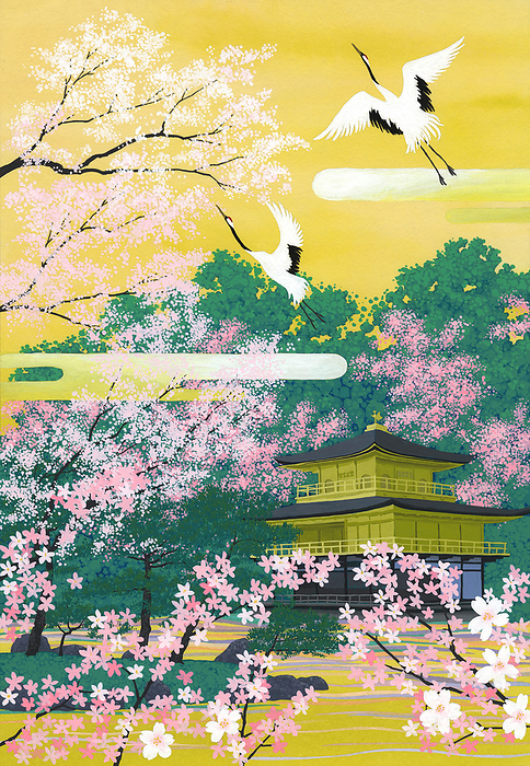 Golden Pavilion of Cherry Blossoms