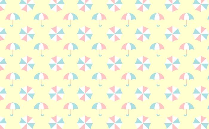 Summer Rainy Season Geometric Pop Umbrella Simple Stylish Seamless Pattern Backgrounds Web graphics_yellow