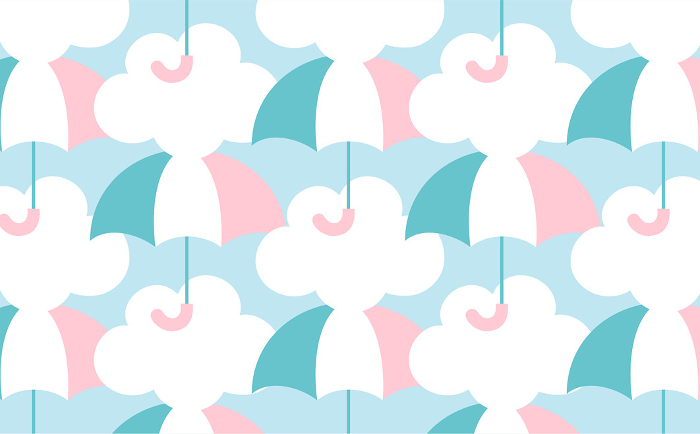 Pop simple stylish umbrella geometric pattern backgrounds perfect for the rainy season.