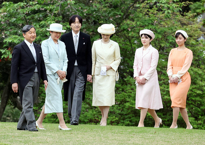 2024 Spring Garden Party Their Majesties the Emperor and Empress, their eldest daughter Aiko, Prince and Princess Akishino, and their second daughter Kako attend the Spring Garden Party at Akasaka Palace in Minato Ward, Tokyo, April 23, 2024, 2:25 p.m. Photo by Kentaro Ikushima