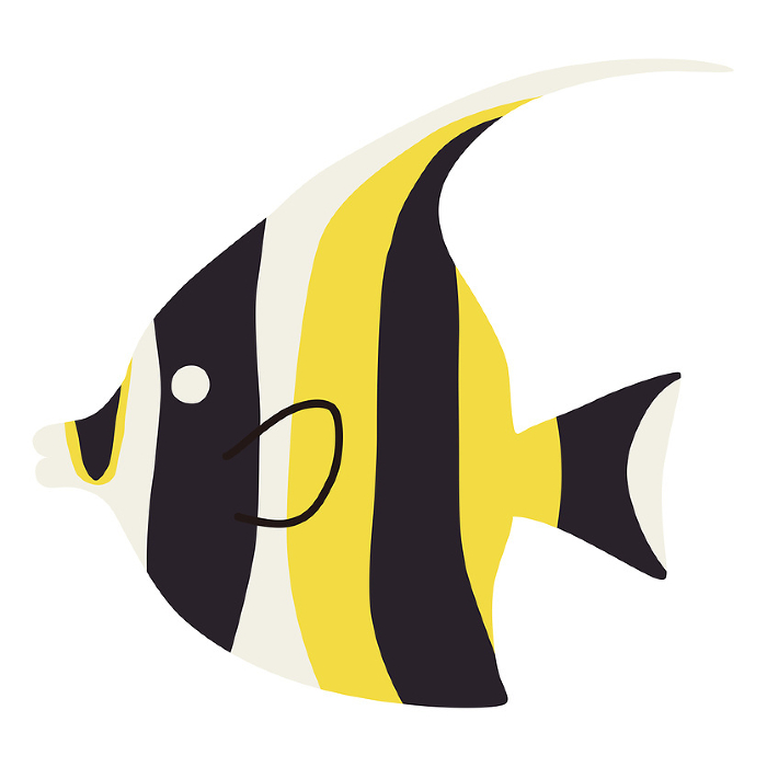 Vector illustration of a cute hornbill. fish, icon, sea, aquarium