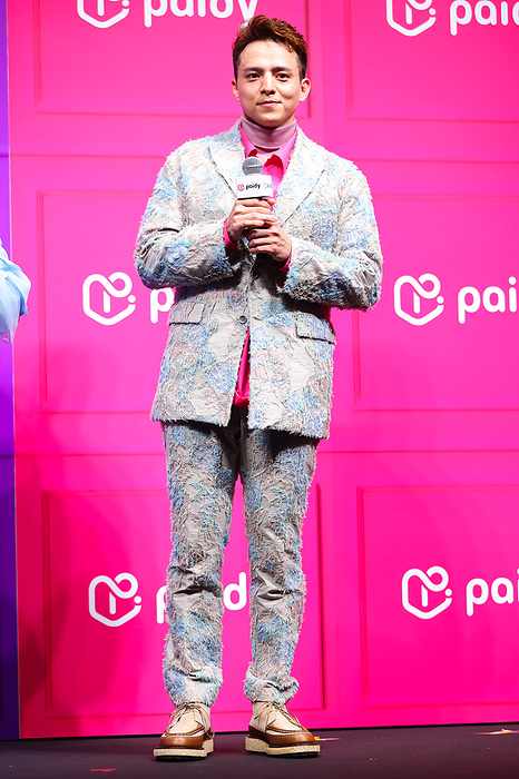 Presentation of new commercial for  Payday Actor Shinnosuke Mitsushima attends the launch of the new commercial for Payday, a post payment  BNPL  service, photographed April 22, 2024.  Photo by Pasya AFLO 