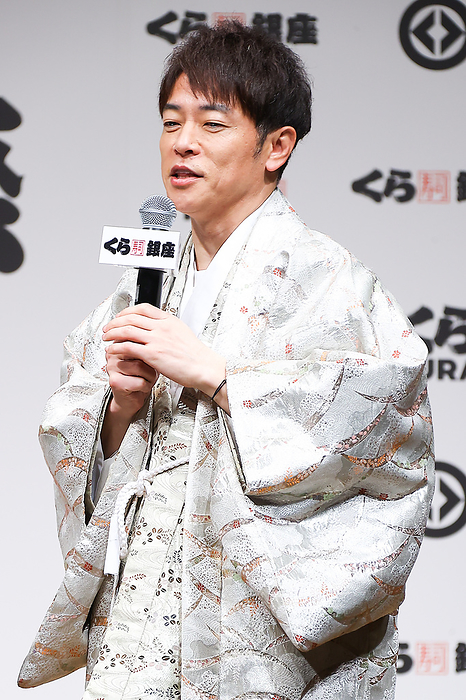 Press Conference on Business Strategy for Kura Sushi Comedian Tomonori Jinnai attends the press conference for Kura Sushi s  Global Flagship Ginza  as a talk guest, April 24, 2024.  Photo by Pasya AFLO 