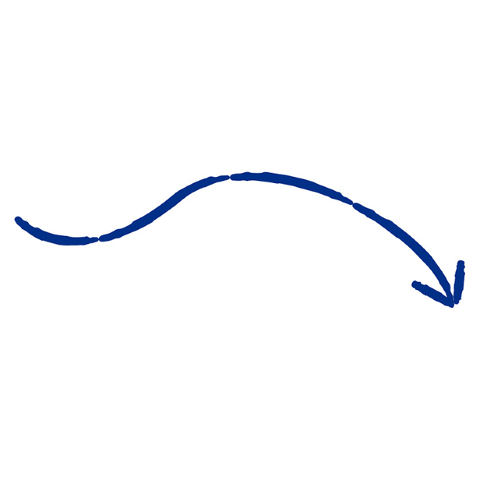 Clip art of curved arrow(color)
