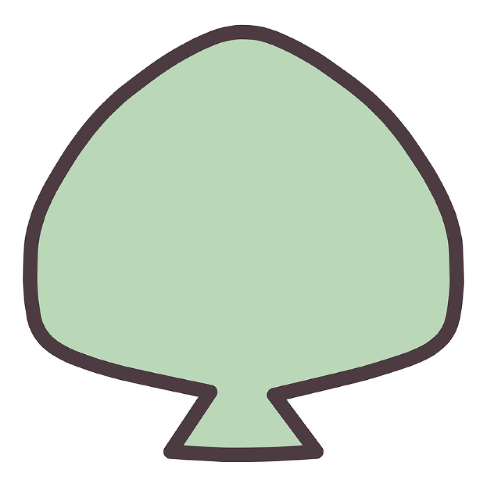 Clip art of simple silhouette of cute tree shape
