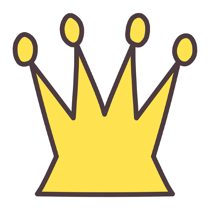 Clip art of cute crown for ranking material etc.