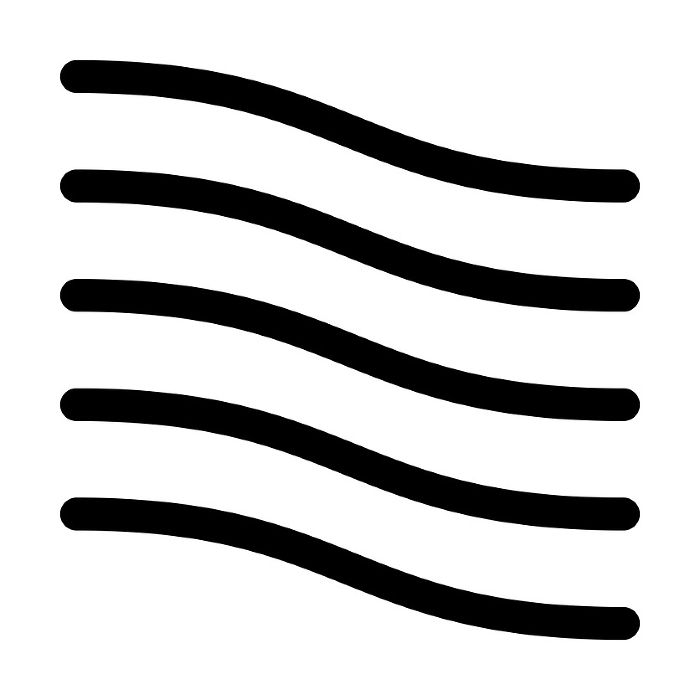 Line style icons representing water, waves