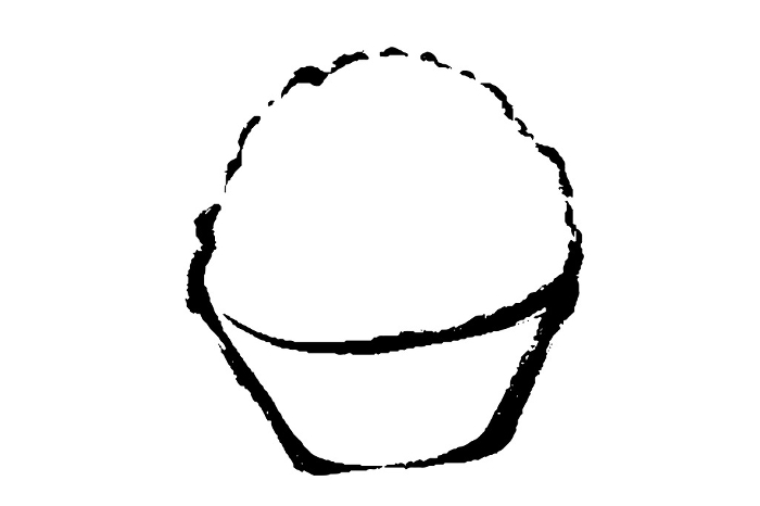 Clip art of pile of rice in a bowl