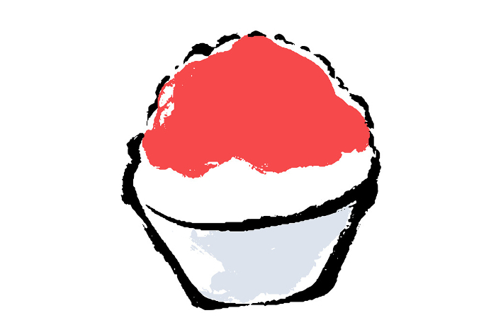 Clip art of strawberry-flavored shaved ice