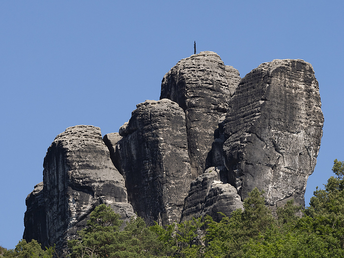 rock pinnacle the m nch in the saxony switzerland, germany rock pinnacle the m nch in the saxony switzerland, germany, by Zoonar Reiner Pechma