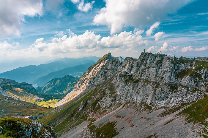 Panoramic view of Pilatus mountain in Switzerland, paragliding on Pilatus mountain. Panoramic view of Pilatus mountain in Switzerland, paragliding on Pilatus mountain., by Zoonar Bernhard Klar
