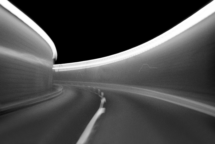 car tunnel view seen out of a car, motion blur car tunnel view seen out of a car, motion blur, by Zoonar Dirk v. Malli