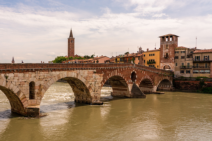 Panoramic view of the old town of Verona in Italy. Panoramic view of the old town of Verona in Italy., by Zoonar Bernhard Klar