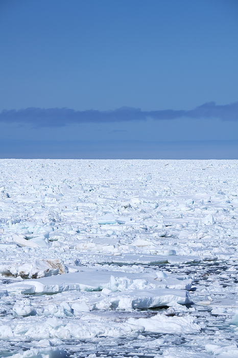 Drift ice at Cape Nodori and the Sea of Okhotsk Hokkaido  1 C