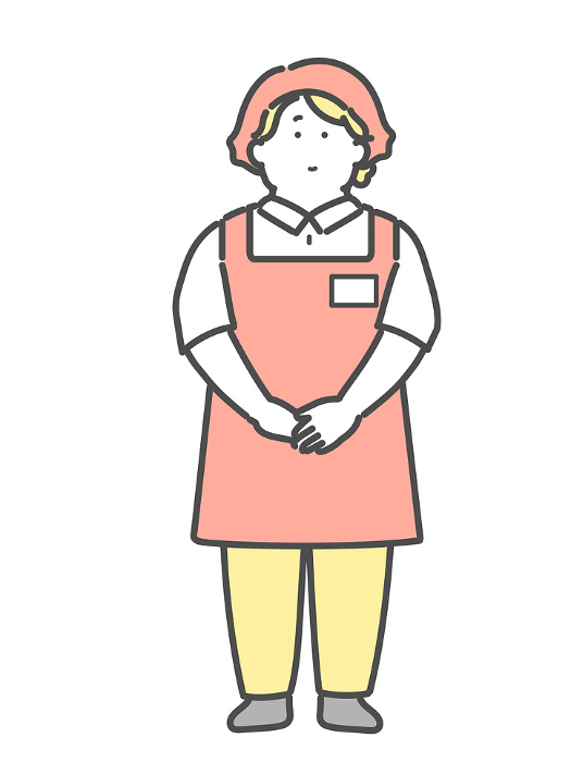 Clip art of young female sales clerk