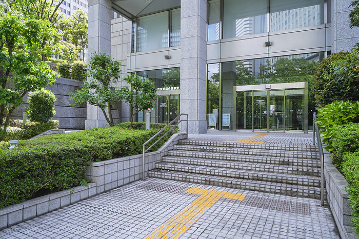 Photo taken in 2024 showing stone being used in buildings. May 2024 Tokyo Metropolitan Assembly Building, Shinjuku ku, Tokyo