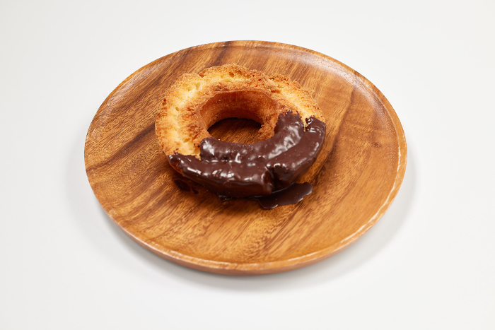 Chocolate coated doughnuts