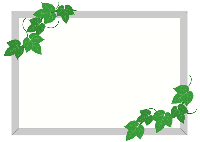 Ivy-wrapped horizontal white-framed panels