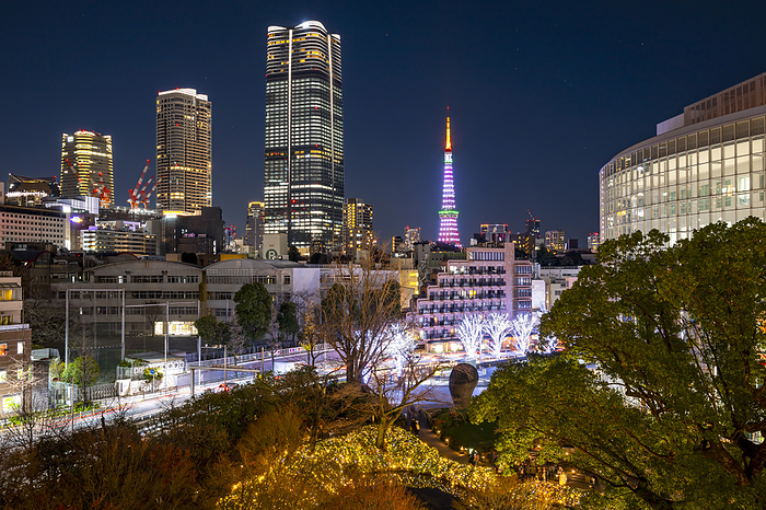 Tokyo Mori Garden and Tokyo Tower 65th Anniversary Light-up