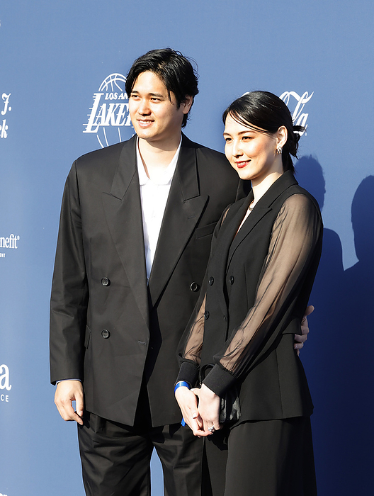 2024 MLB Dodgers Foundation Blue Diamond Gala Dodgers Otani and his wife Mamiko at a charity event hosted by the team s owners group, May 2, 2024 date 20240502 place Dodger Stadium