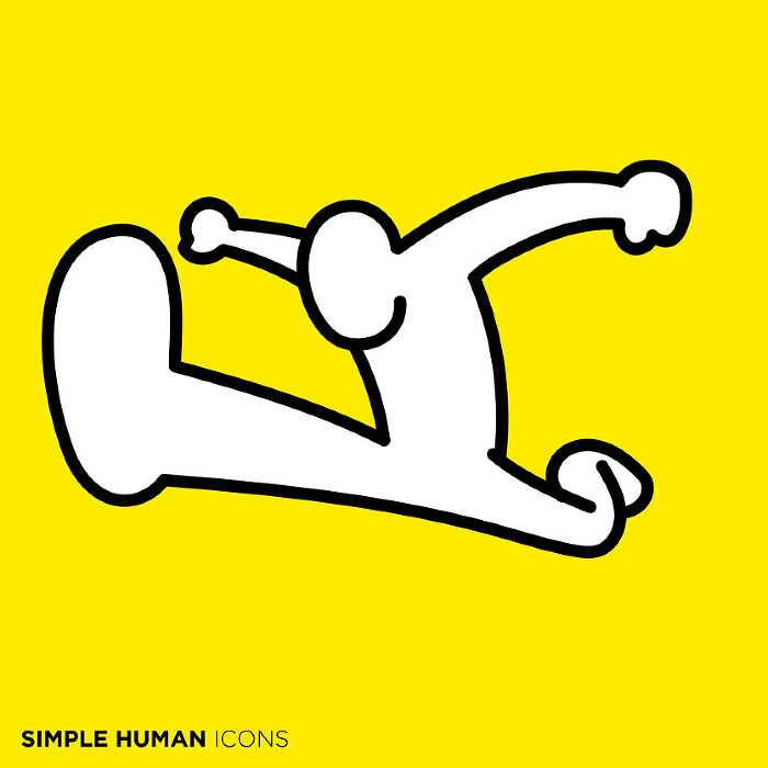 Simple Human Icon Series, People who jump over