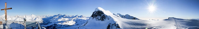Snowy Breithorn panorama