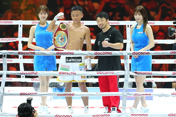 WBO World Bantamweight Title Match: Takei Wins Title  L R  Yoshiki Takei  JPN , Yoshiki Takei Akira Yaegashi, Trainer MAY 6, 2024   Boxing : WBO world bantamweight title bout at Tokyo Dome in Tokyo, Japan.