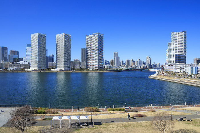Harumi Canal and high-rise apartments Tokyo
