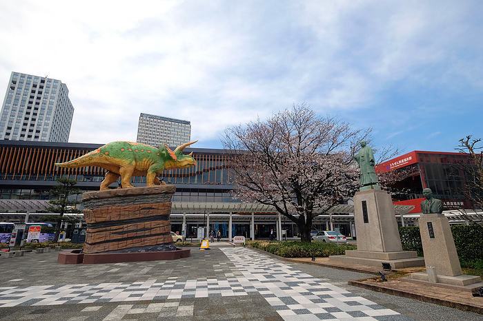 Fukui Station East Exit Plaza Dinosaur Monument Fukui Station East Exit Plaza Dinosaur Monument