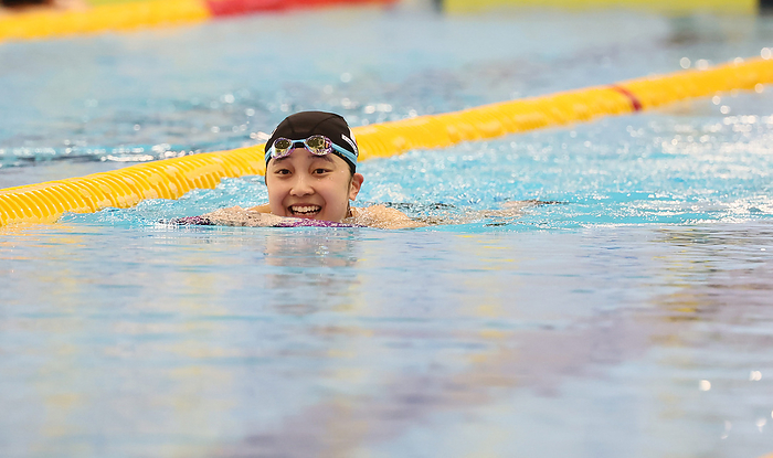 Japan Swimming Team Open Practice  Swimming Team Japan Open Practice Narita smiling  Photo by Kentaro Nishiumi  Photo date: 20240509