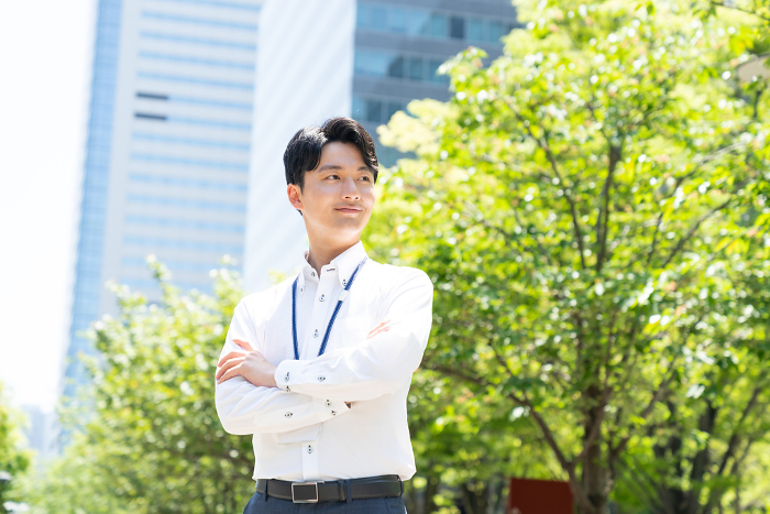 Young Japanese businessman.
