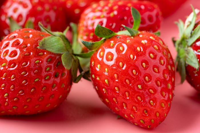 Close-up of pretty strawberry background