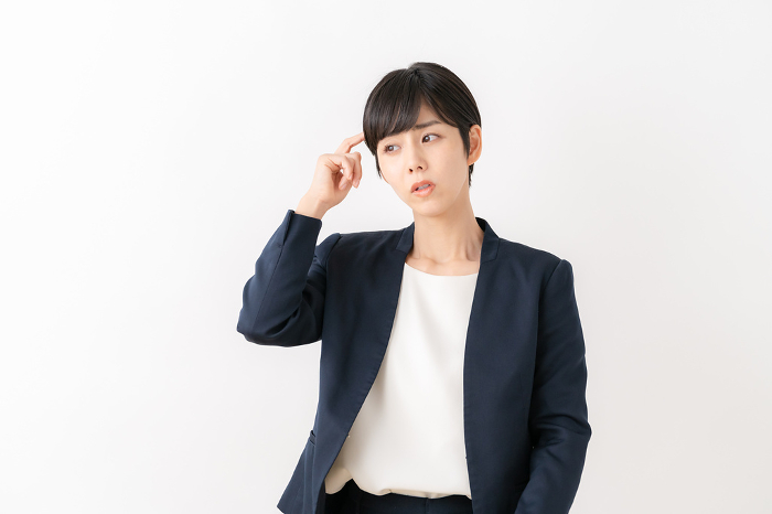 Japanese businesswoman with white background (Female/Personality)