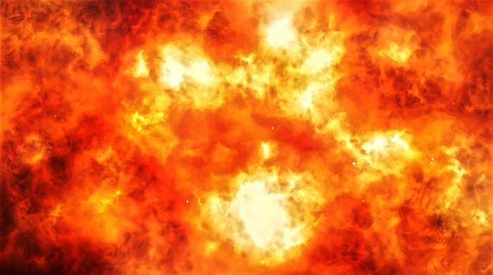 Background image of a burning flame that fills the screen
