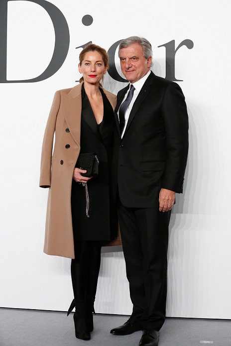 President and CEO of Christian Dior Sidney Toledano (R) and Lucie de La Falaise, Dec 11, 2014 : Anna Tsuchiya attends 'Esprit Dior', Tokyo 2015 Fashion Show at Ryogoku Kokugikan on December 11, 2014 in Tokyo, Japan.