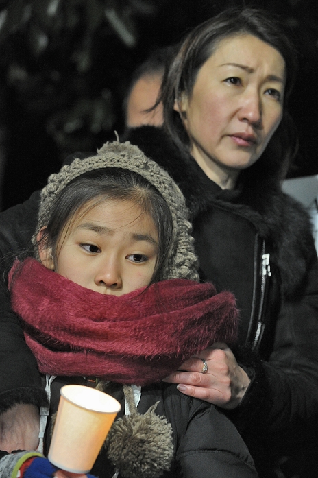 Islamic State Japanese Hostage Crisis Widespread calls for Mr. Goto s release Nine year old Leila Okumura holds a candle at a candle vigil for the freedom of Japanese journalist Kenji Goto in front of the official Residence of the Japanese Prime Minister in Tokyo on January 28, 2015. Goto was taken hostage in Syria in October 2014 by Islamic State  ISIS . On January 27, IS gave the Japanese and Jordanian government 24 hours to exchange Goto him for Sajida Mubarak Atrous al Rishawi, an attempted suicide bomber who participated in the 2005 Amman bombings.  Photo by Duits AFLO 