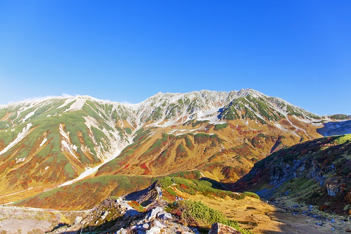 Tateyama with red leaves in Toyama Prefecture
