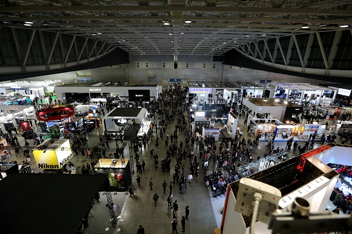  Camera Trade Show  CP   Opens A lineup of the latest models A general view of the CP 2015  Camera and Imaging Show  in Yokohama, south of Tokyo, February 12, 2015. The show for latest photography and video equipments will run until February 15.  Photo by Takeshi Sumikura AFLO 