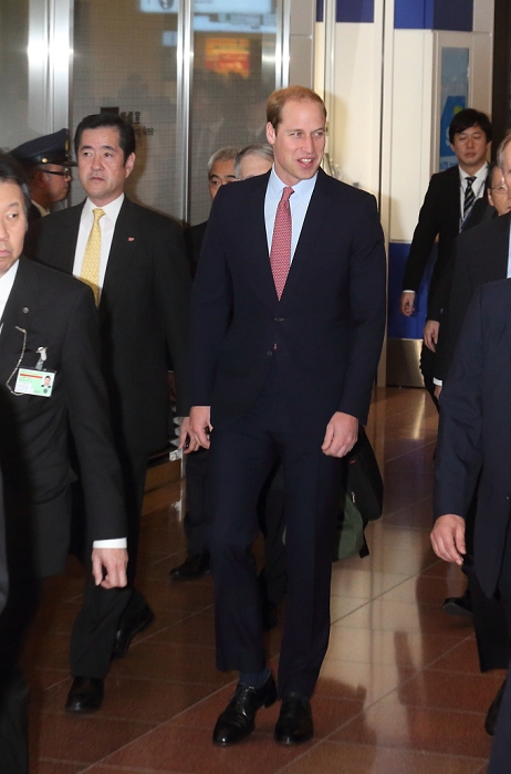 Prince William Visits Japan Arrival at Haneda Airport Prince William arrives at Haneda International airport Tokyo Japan on 26 Feb 2015.  Photo by Motoo Naka AFLO 