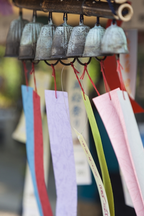 Cool tones fill the precincts of the temple Wind Bell Festival  at Nishiarai Daishi Japanese wind chimes  Fuurin  on display during the annual   Fuurin Matsuri   festival on July 11, 2015, in Tokyo, Japan. The festival is held at Nishiarai Daishi temple in Adachi ward, which displays a variety of colorful Japanese wind chimes from July 11 to August 2.  Photo by Rodrigo Reyes Marin AFLO 