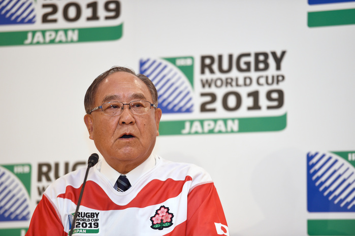 2019 Rugby World Cup Preview Kickoff Meeting Fujio Mitarai, Fujio Mitarai JULY 15, 2015   Rugby : Press conference after the Coordination meeting for the 2019 Rugby World Cup in Tokyo, Japan.