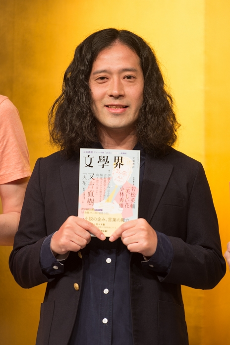  Use caution Comedian and author Naoki Matayoshi in Shinjuku, Tokyo. The 153rd Akutagawa Prize winner, Naoki Matayoshi attends the press conference on July 16, 2015 in Tokyo, Japan. Comedian Matayoshi was named a winner of the prize for his work  Hibana   Spark , together with Keisuke Hada.  Photo by AFLO 