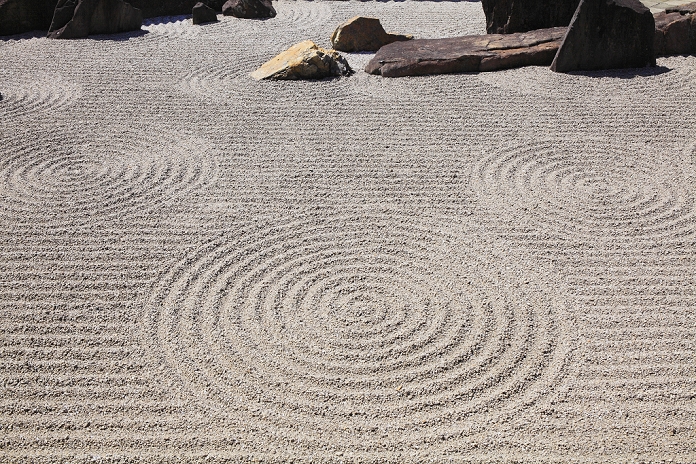 Karesansui (dry landscape) in the south garden of the Honbo Garden, Tofukuji Temple, Kyoto, Japan