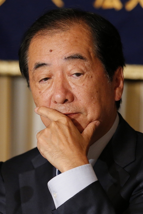 Former Prime Minister Naoto Kan Press conference at the Foreign Correspondents  Club of Japan Japan s former Prime Minister and antinuclear advocate Naoto Kan attends a press conference at Tokyo s Foreign Correspondents  Club of Japan on September 10, 2015.  Photo by AFLO 