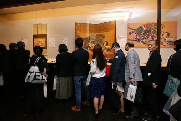Japan s First Full Scale Shunga Exhibition Opening at Eiseibunko A preview for a special exhibition of Shunga, Japanese erotic art, at the Eisei Bunko Museum on September 18th, 2015 in Tokyo, Japan. Shunga was particularly popular in the 18th and 19th century Japan, and although Shunga comes from Japan this is one of the first major exhibitions of the style to be held here in recent years. The exhibition runs from September 19 to December 23rd, 2015.  Photo by Yohei Osada AFLO 