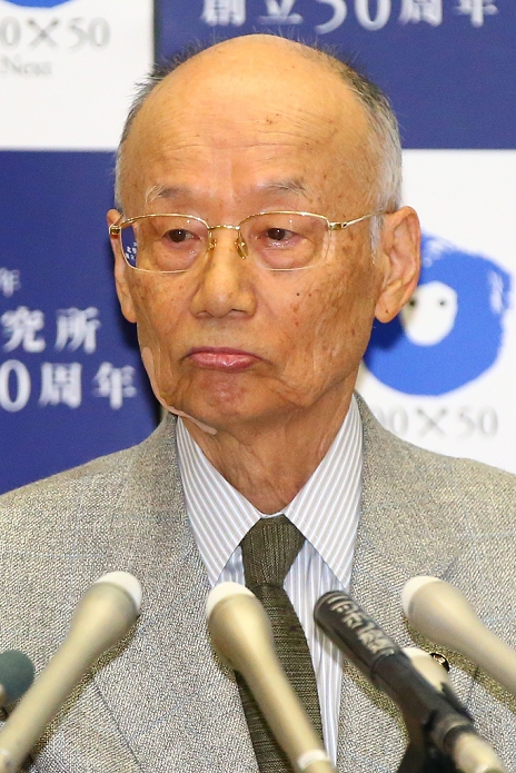 Nobel Prize in Physiology or Medicine Satoshi Omura press conference Nobel prize laureate Satoshi Omura of Japan, 80, speaks during a news conference at Kitasato University in Tokyo on Monday, October 5, 2015. Japanese microbiologist Omura won the 2015 Nobel Prize in Physiology or Medicine along with two other scientists  for their discoveries concerning a novel therapy against infections caused by roundworm parasites .  Photo by AFLO 