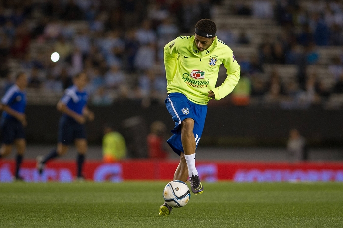 2018 FIFA World Cup South American Qualifiers Neymar  BRA , NOVEMBER 13, 2015   Football   Soccer : Neymar of Brazil warms up before the FIFA World Cup Russia 2018 South American Qualifier match between Argentina 1 1 Brazil at Estadio Monumental Antonio Vespucio Liberti in Buenos Aires, Argentina.  Photo by AFLO 