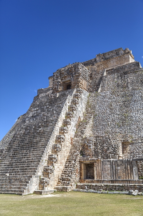 Mexico Pyramid of the Magician, Uxmal, Mayan archaeological site, UNESCO World Heritage Site, Yucatan, Mexico, North America, Photo by Richard Maschmeyer