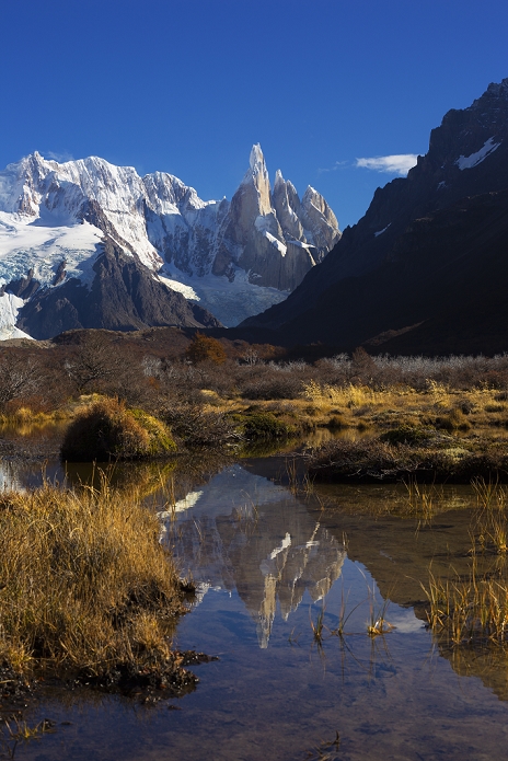 Cerro Torre is one of the mountains of the Southern Patagonian Ice Field in South America. The peak is the highest in a four mountain chain., Photo by Martin Harvey